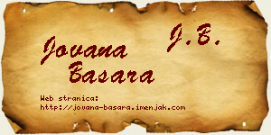 Jovana Basara vizit kartica